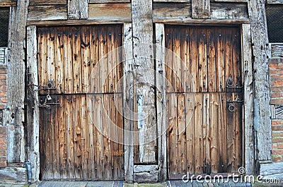 Rustic Barn Doors Stock Photo