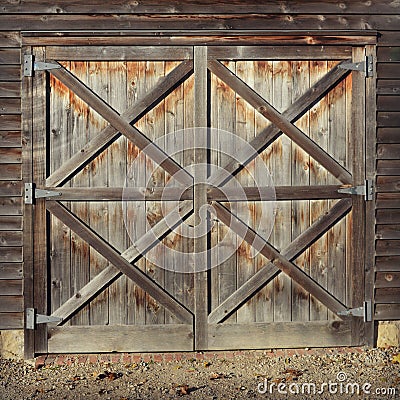 Rustic Barn Doors Stock Photo