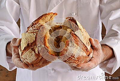 Rustic bread Stock Photo