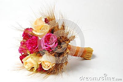 Rustic bridal bouquet Stock Photo