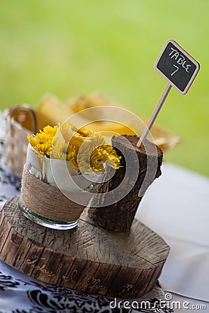 Rustic centerpiece Stock Photo