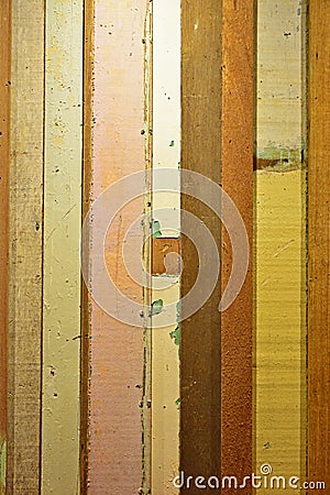 Rustic Colorful wood plank with vertical view Stock Photo