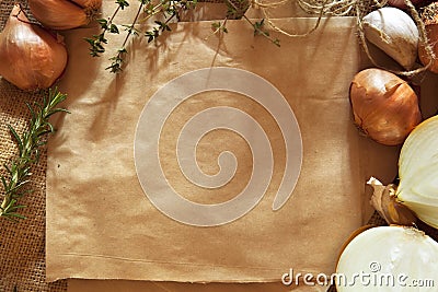 Rustic Food Background Stock Photo