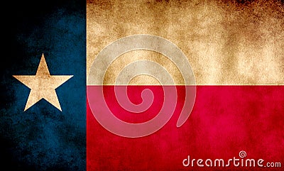 Rustic, Grunge Texas State Flag Stock Photo