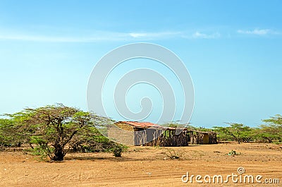 Rustic House in La Guajira Stock Photo