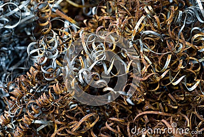 Rustic Metal Cuttings Stock Photo