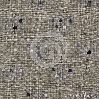 Rustic mottled charcoal grey french linen woven texture background. Worn neutral old vintage cloth printed fabric Stock Photo