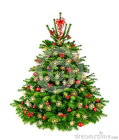 Rustic natural Christmas tree Stock Photo
