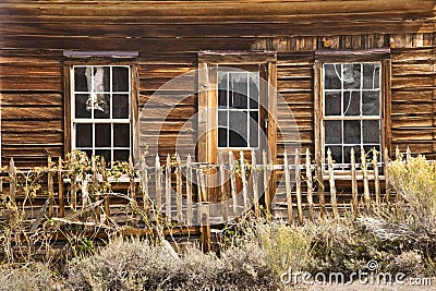 Rustic Old West House in a Ghost Town Stock Photo