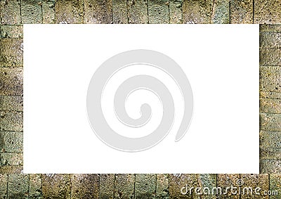 Rustic patterned stone decorated Frame Stock Photo