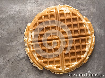 Rustic plain waffle Stock Photo