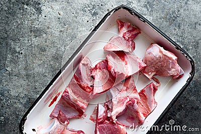 Rustic pork bones flavoring ingredient Stock Photo
