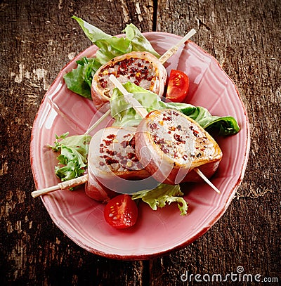 Rustic Pork Fillet Stock Photo