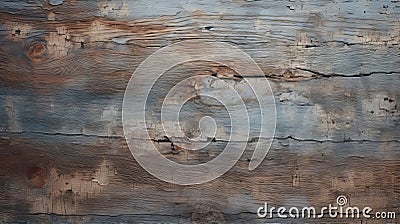 Rustic Renaissance Realism: Layered Compositions Of Gray And Blue Wooden Boards Stock Photo
