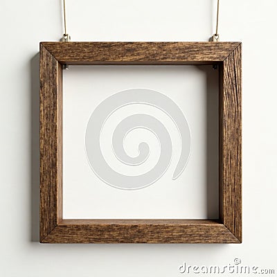 Rustic string, empty wooden clip photo frames, rustic, background, memory Cartoon Illustration