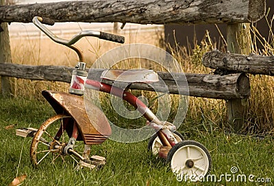Rustic Tricycle Stock Photo