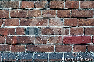 Rustic vintage bakcground of red brick wall Stock Photo