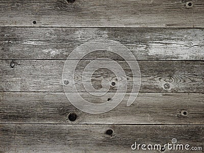 Rustic warm grey weathered barn wood board background Stock Photo