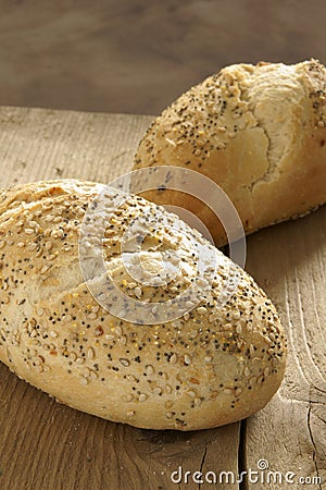 Rustic wholegrain bread Stock Photo