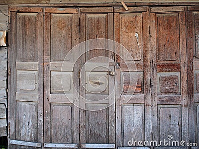 Rustic wood door Stock Photo