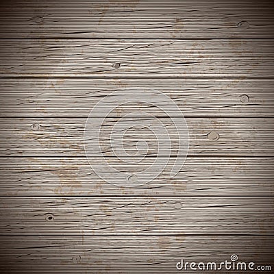 Rustic wood planks vintage background Vector Illustration