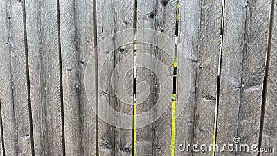 A rustic, wooden fence in detail, the picture captures nature's beauty Stock Photo