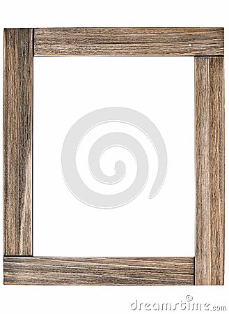 Rustic wooden photo frame Stock Photo