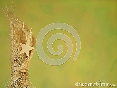 Rustical decoration with star and background Stock Photo