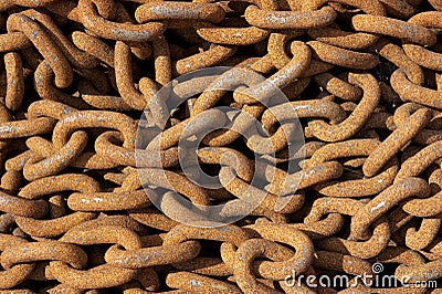Rusting chains Stock Photo