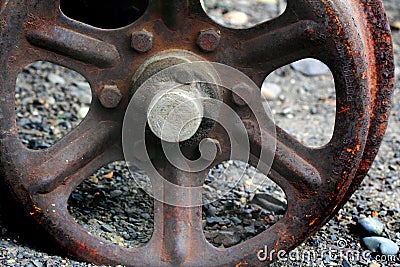 Rusting Iron Wheel Stock Photo