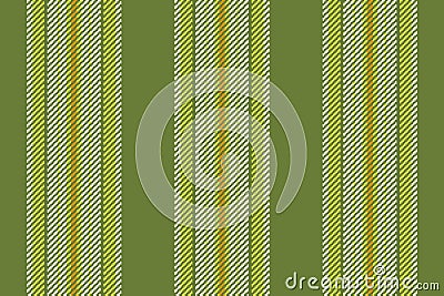Rustom lines textile stripe, site texture vector background. Sparse seamless fabric pattern vertical in lime and light colors Vector Illustration
