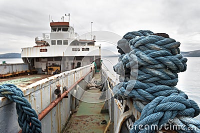 Rusty abandoned ship Stock Photo