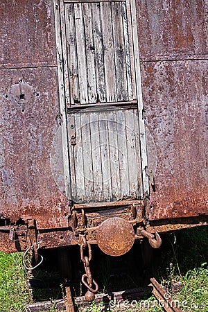Rusty abandoned wagon Stock Photo