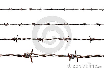 Rusty barbed Stock Photo