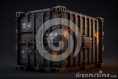 Rusty cargo shipping container Stock Photo