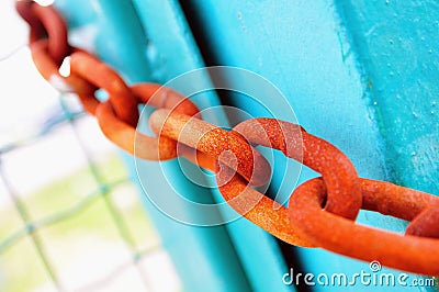 Rusty chain Stock Photo