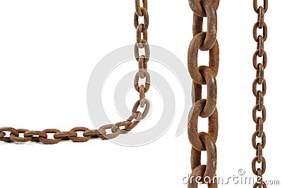 Rusty chain elements Stock Photo