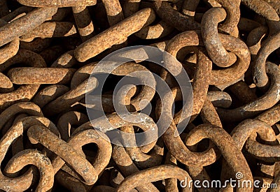 Rusty chain links Stock Photo