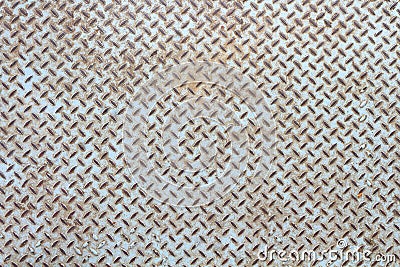 Rusty checker plate background Stock Photo