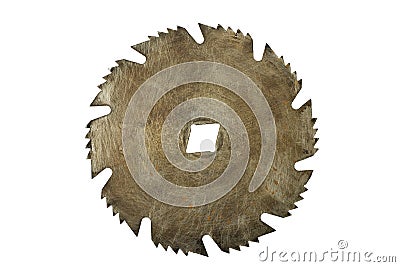 Rusty circular saw blade isolated Stock Photo