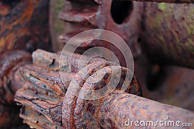 Rusty and corroded cogs Stock Photo