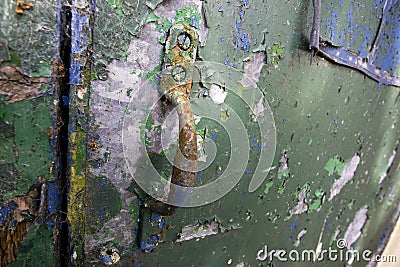 Rusty corroded door handle Stock Photo