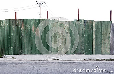 Rusty corrugated galvanized steel wall or iron metal sheet surface for texture and background Stock Photo