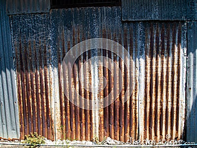 Rusty Corrugated metal texture or Galvanized iron steel, Abstract background Stock Photo