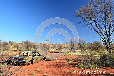 Rusty Deserted Car Stock Photo