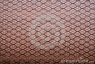 Rusty Double Layer Hexagonal Wire Mesh Background Stock Photo