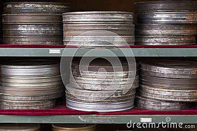 Rusty film canisters Stock Photo