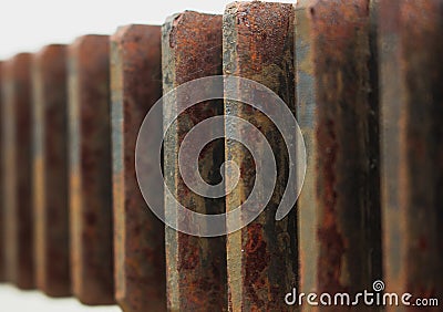 The gear pattern with rusty Stock Photo