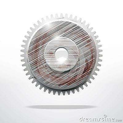 Rusty gear. Technological industrial object Stock Photo