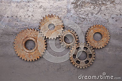 Rusty Gears Stock Photo